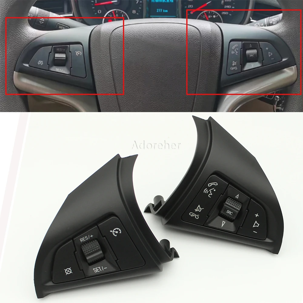 Cruise Control Switch Multifunction Steering Wheel Button Bluetooth Audio Cruise Speed Control for Chevrolet Cruze 2009 - 2014