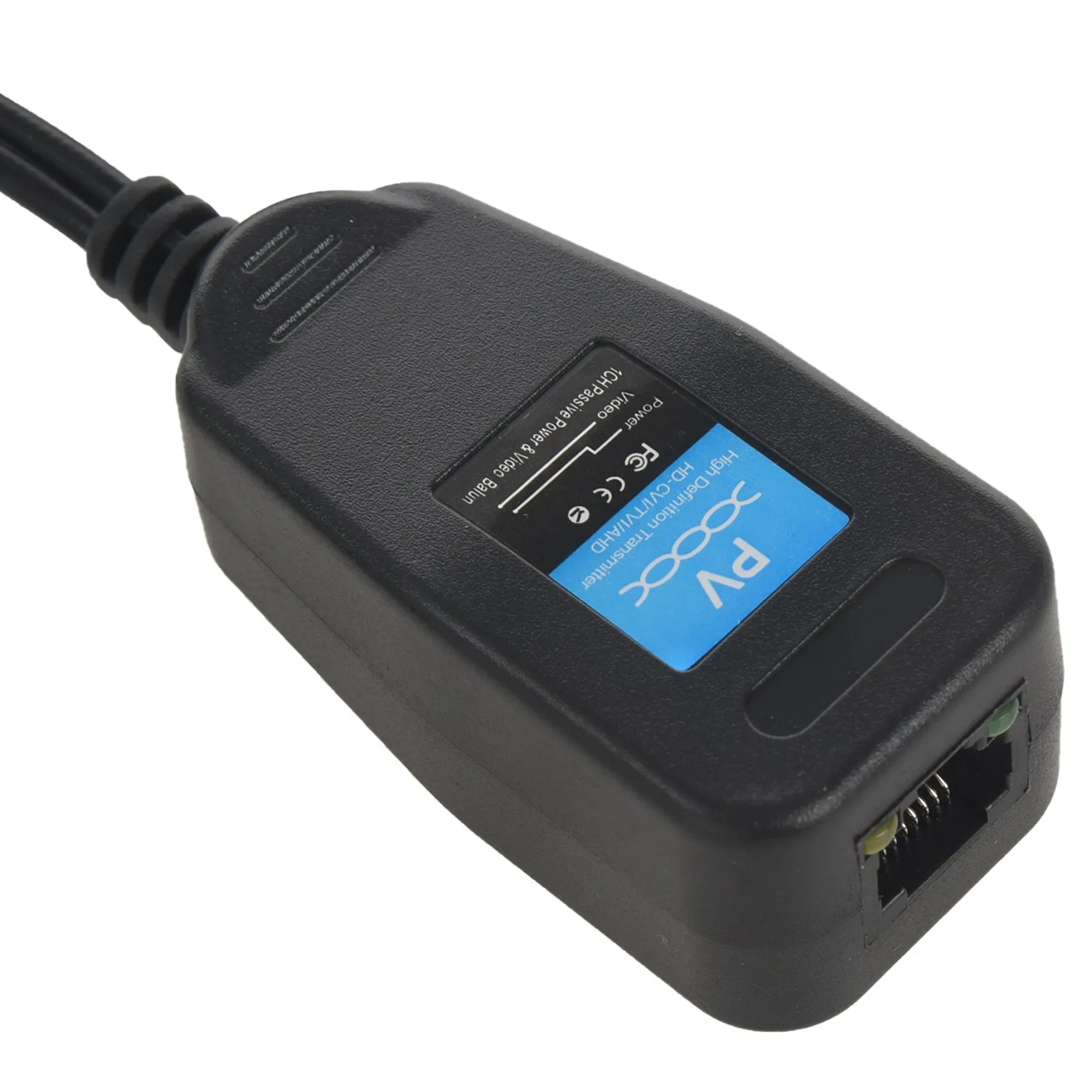 Hot-HD-CVI/TVI/AHD Passive Video Balun With Power Connector And RJ45 CAT5 Data Transmitter 2 Pair
