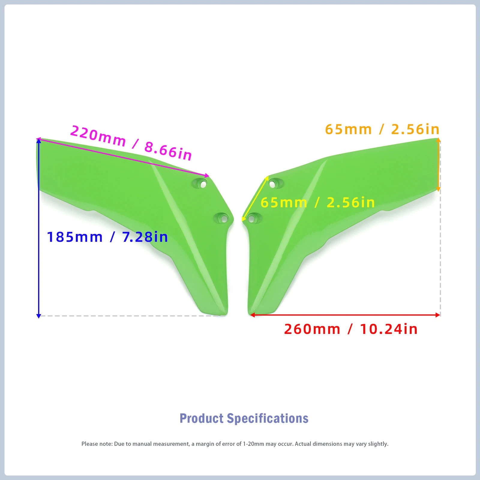 For Kawasaki NINJA 400/500/650 2018-2023 Motorcycles Accessories Winglet Aerodynamic Wing Kit Spoilers ZX-4RR/6R/25R Fixed Wings