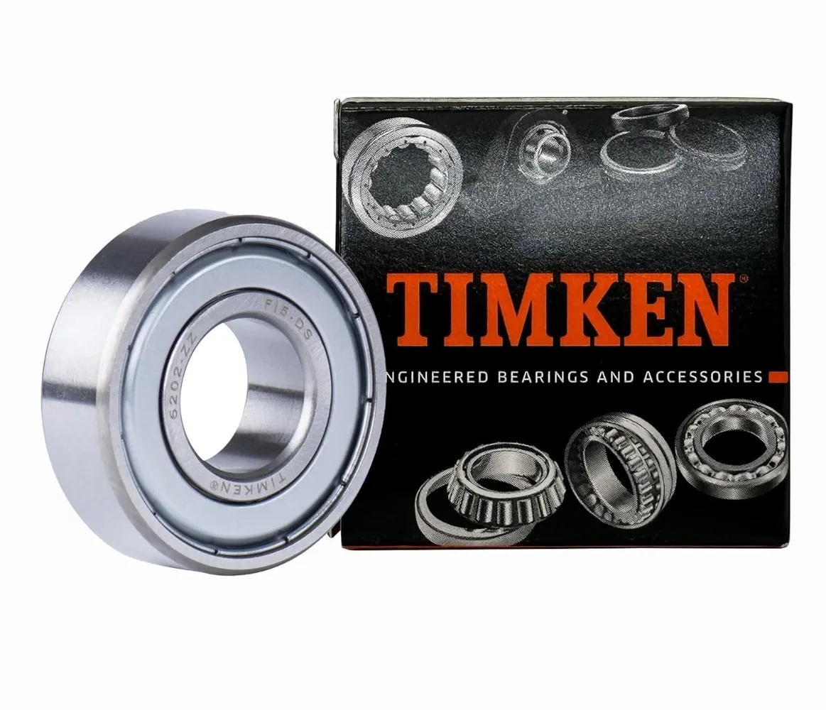 

2PCS 15x35x11 TIMKEN 6202-ZZ Double Metal Seal Bearings High Precision Low Noise Pre-Lubricated General Machinery Drive Bearing