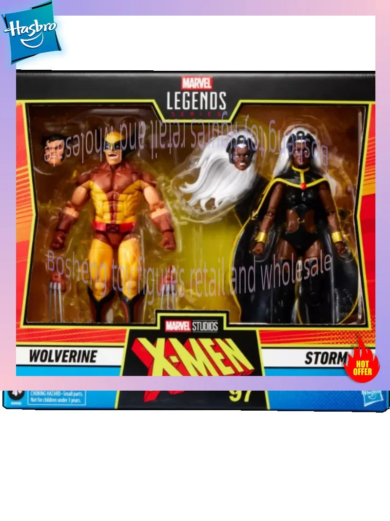 

Original Hasbro MARVEL Legends Series Wolverine and Storm (X-Men '97) Anime Figure Toys Ornaments Collection