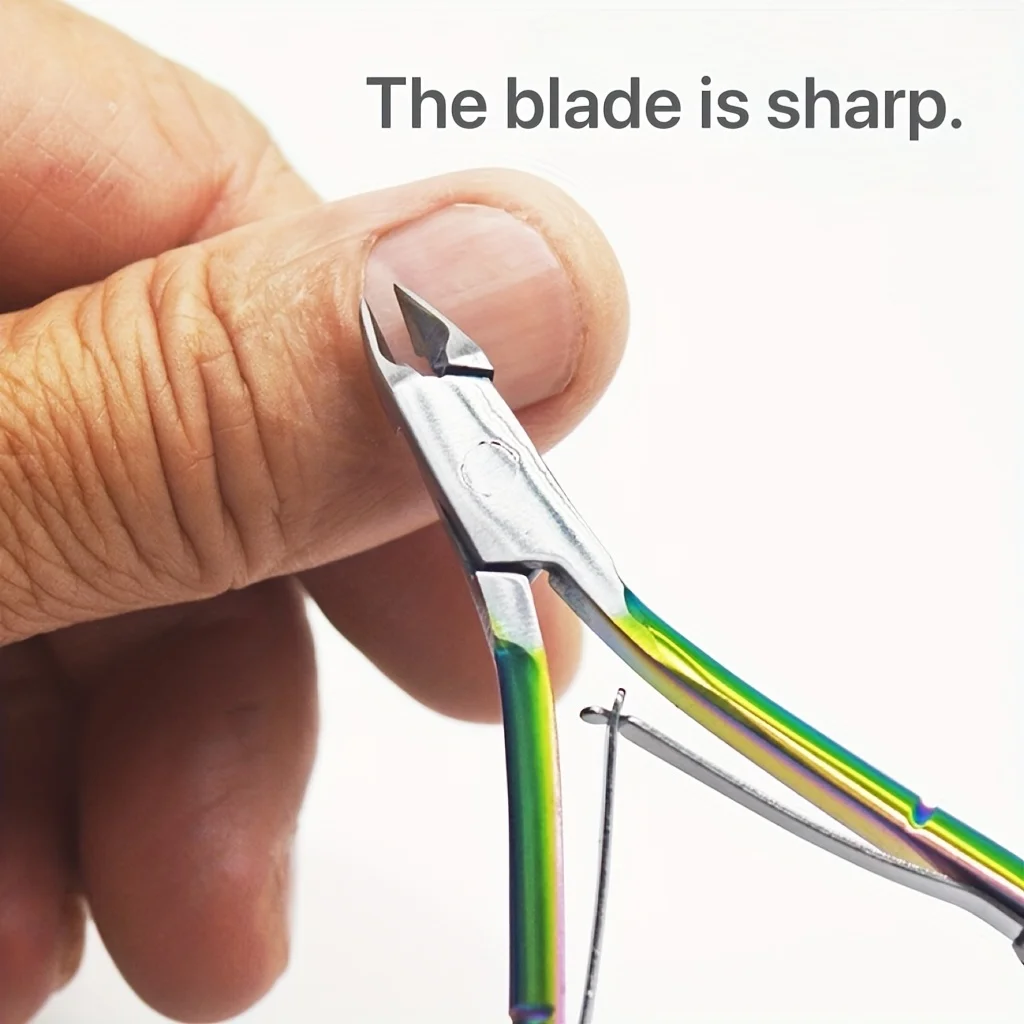 Coupe-ongles et coupe-ongles professionnels robustes en acier inoxydable, dissolvant de lumière morte Beige avec lame tranchante, pour cadeaux de pédicure de Salon à domicile