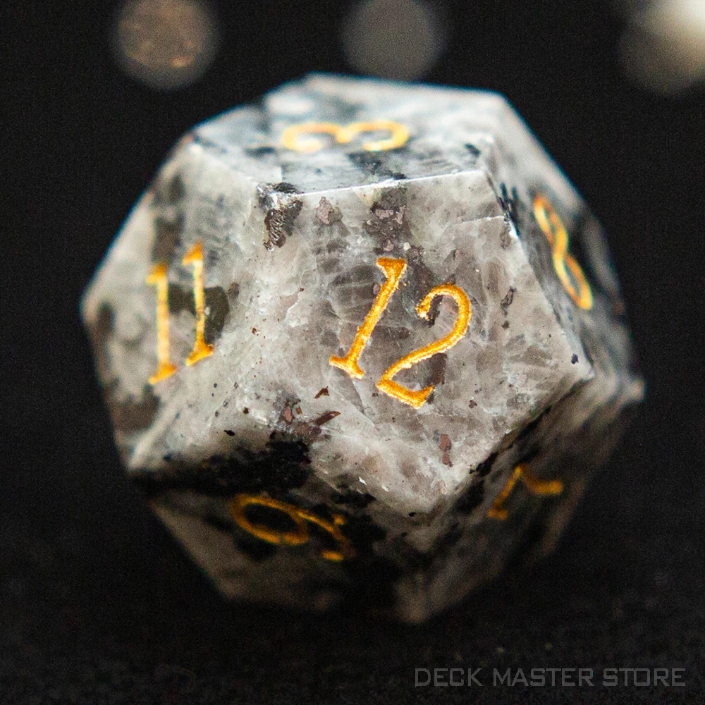 Labradorite Dice Polyhedral Gemstone Various Shapes Digital D20 DnD Dice for D&D TRPG Tabletop Games Board Games Dice