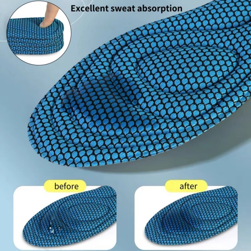 พื้นรองเท้าดูดซับแรงกระแทกแบบปรับแต่งได้ 3 คู่พร้อมคุณสมบัติดูดซับเหงื่อเหมาะสำหรับการวิ่ง