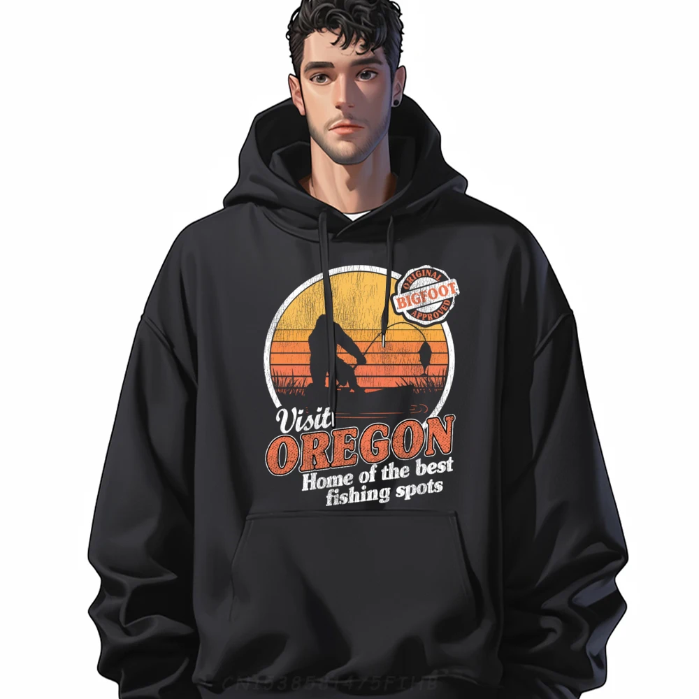 

Graphic Women's Hoodies O Neck Funny Long Sleeve Visit Oregon Home Of The Best Fishing Spots Hoodies Gift Idea
