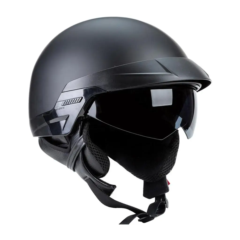 

XXL Motorcycle Helmet Matte Black Protective Gear with Quick Release Buckle for Motorbike Riders
