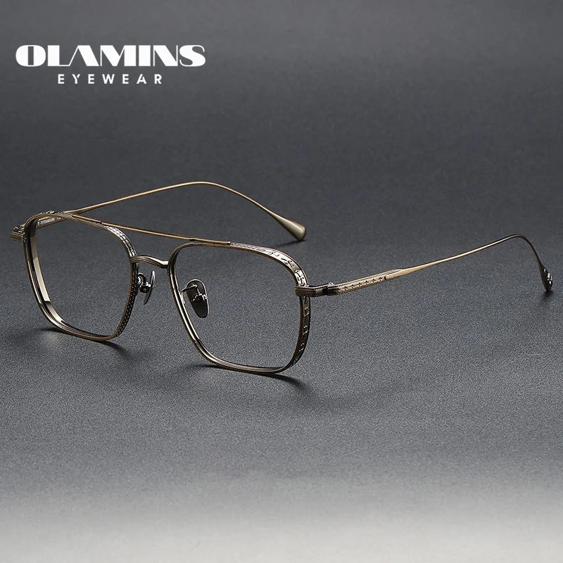 

OLAMINS​ Luxury Eyewear High Quality Ultra-Light Men'S Glasses Optics Women Titanium Eyewear 80886