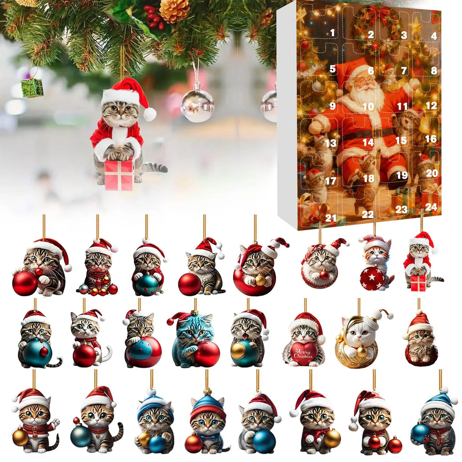 Small Christmas Lights Battery Operated with Timer Christmas Advent Calendar Christmas Vacation Interval Timer for Workout Wall