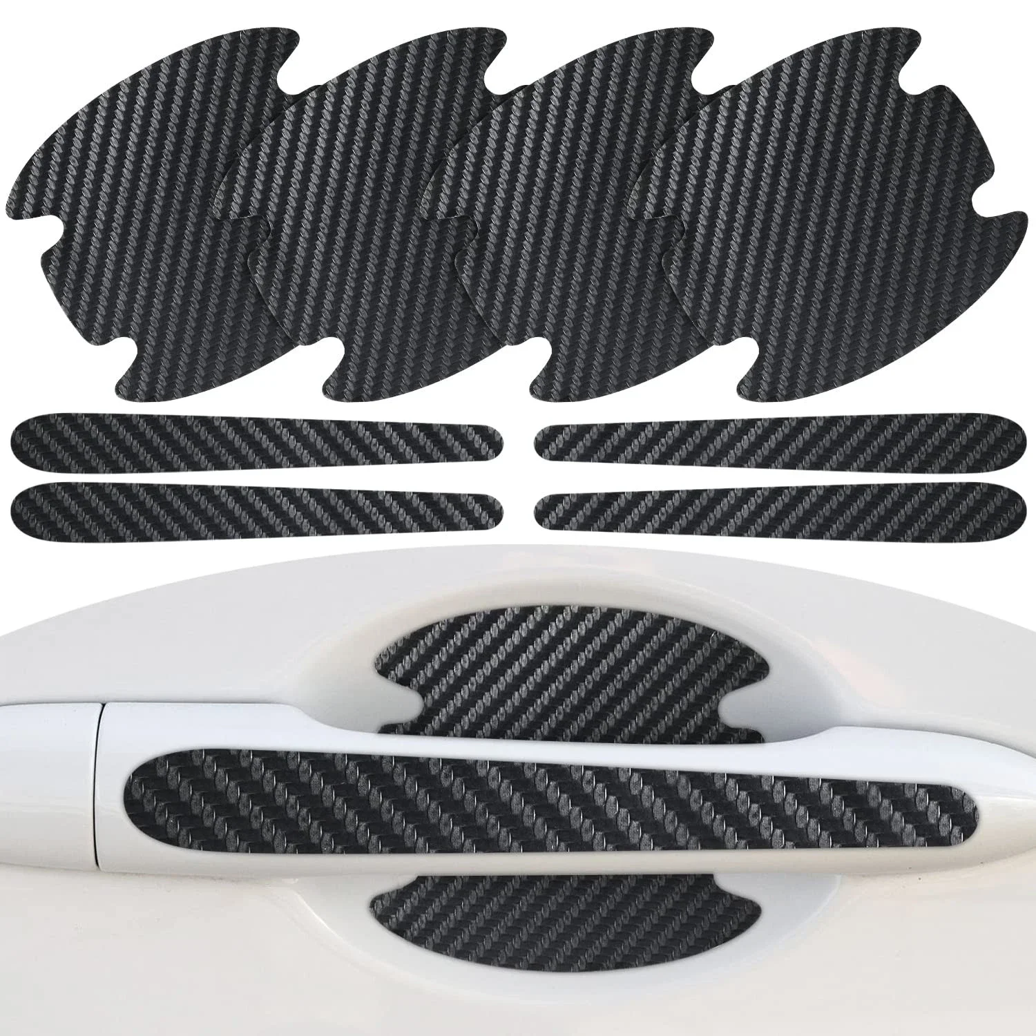 

8PCS Door Handle Sticker Scratch-proof Car Door Protective Sticker Door Bowl Protective Film Car Anti-collision Protection Strip