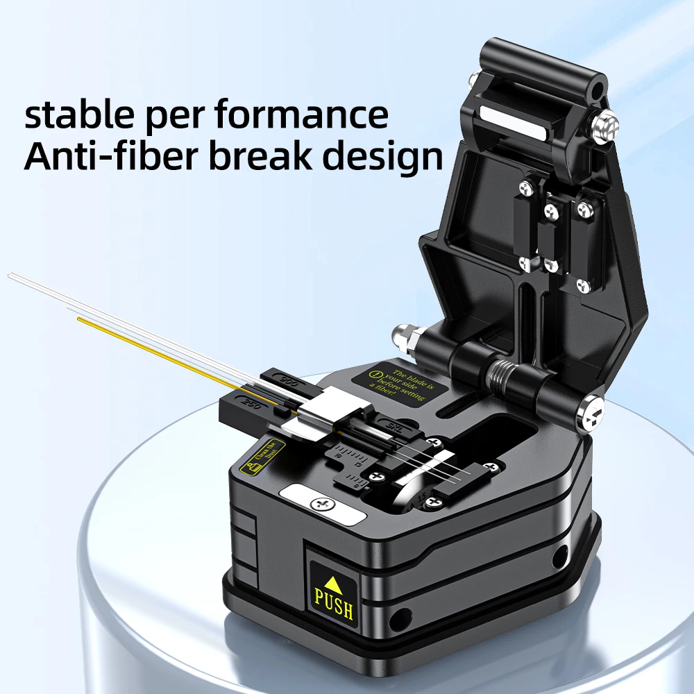 HB-6C Baru FTTH Presisi Tinggi Alat Pemotong Serat Optik Cleaver Kabel Fusion Sambatan Pisau Pemotong Dingin Splicing Alat Set