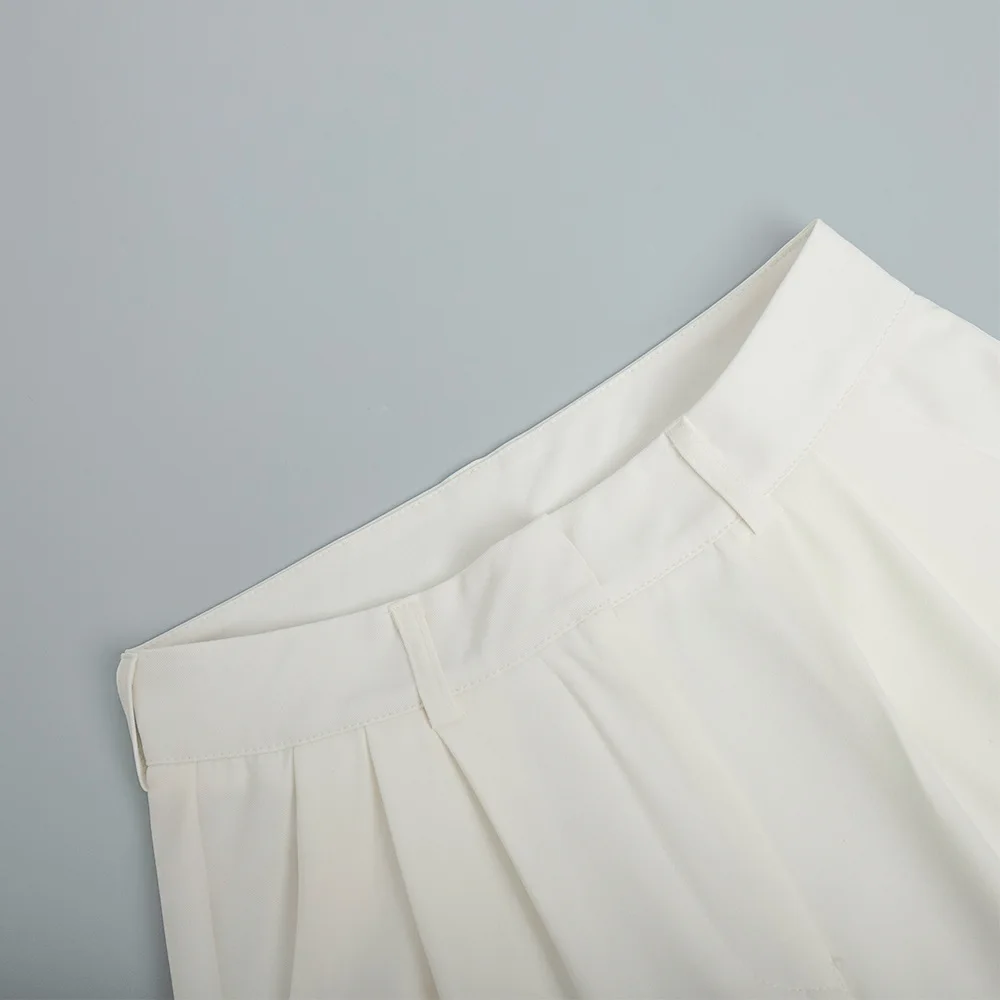 Fashionable Commuter Style Pants For Spring Summer Solid Color Loose Everyday Casual Wide-legged Trousers High-waisted Trousers