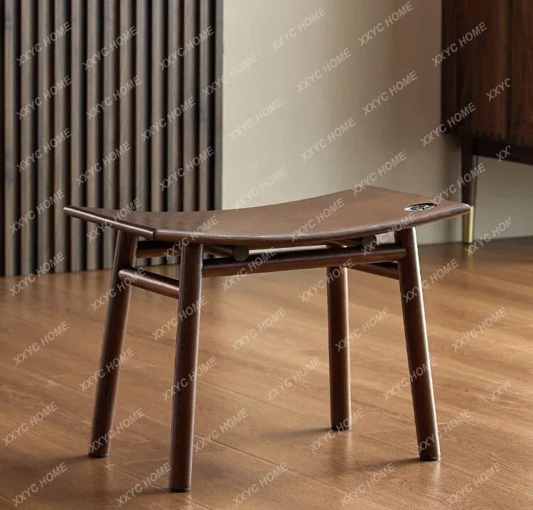 

Низкий табурет из цельного дерева, чайный столик, табурет, седло, домашняя гостиная, табурет для смены обуви от двери до двери