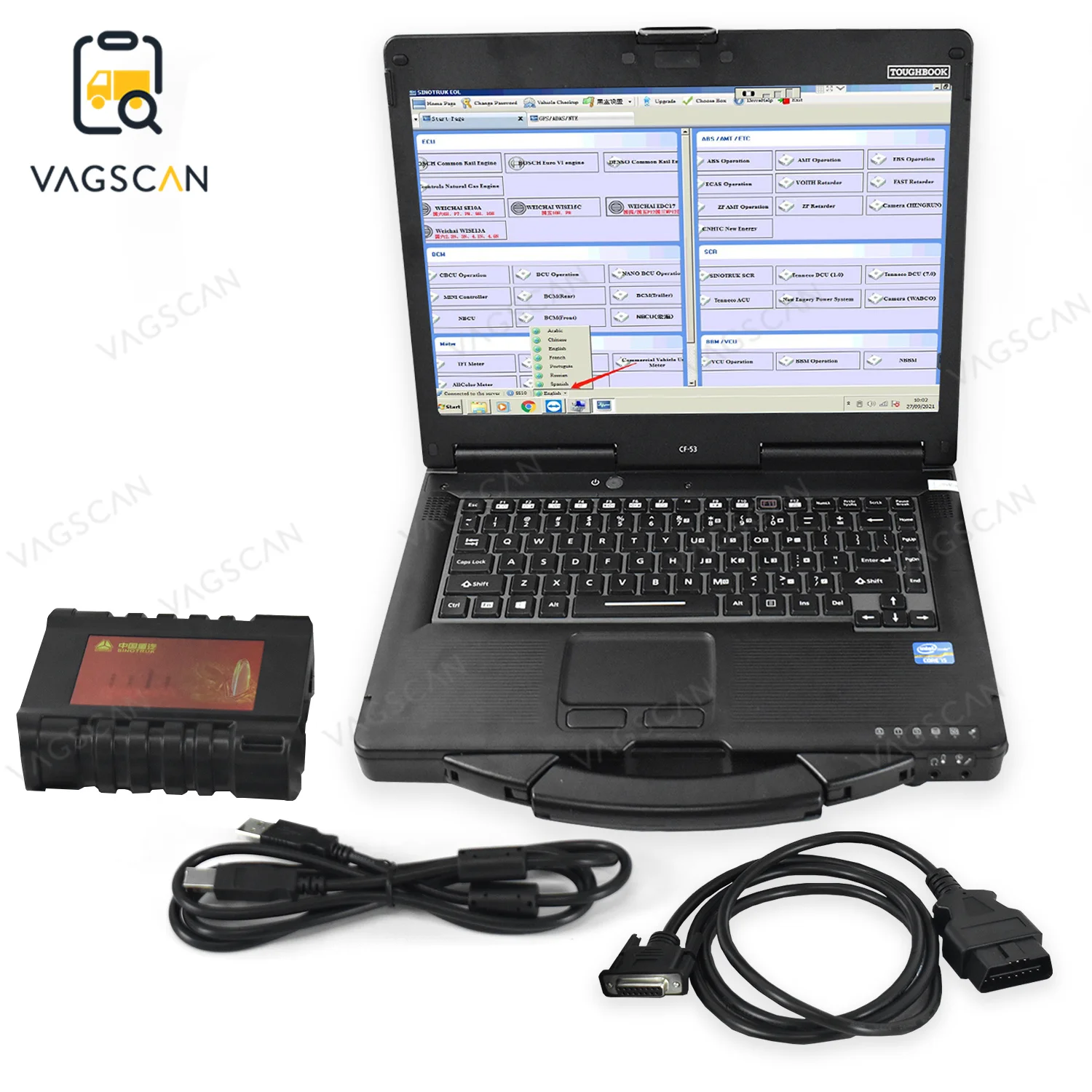 

CF53 laptop For HOWO Sinotruk EOL OBD diagnostic kit DENSO common rail engine SHACMAN WeiChai Cnhtc sinotruck diagnostic tool