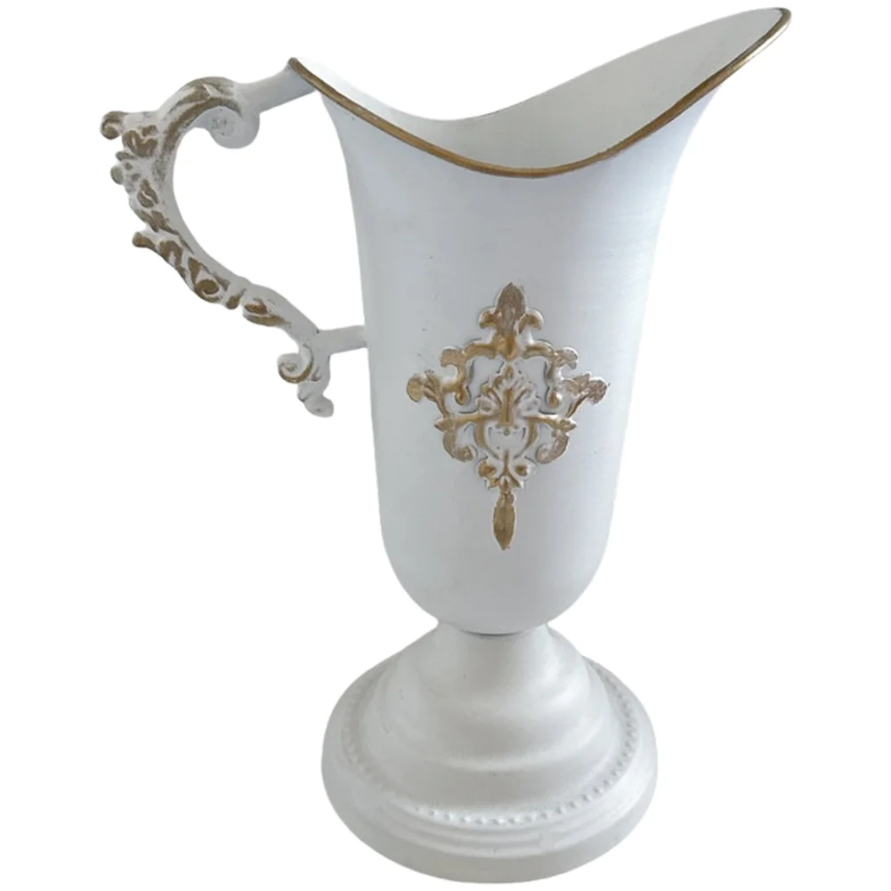 Iron Rustic Trophy Vase Featuring Ear Design and Mouth for Large Bouquets and Vintage-Inspired For Home Decoration