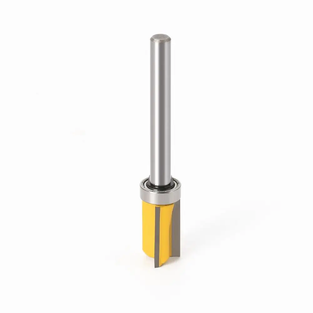 Fresa de Dente Reto com Rolamento, Haste de 6mm, para Fresagem e Ranhuramento, Broca para Tupia