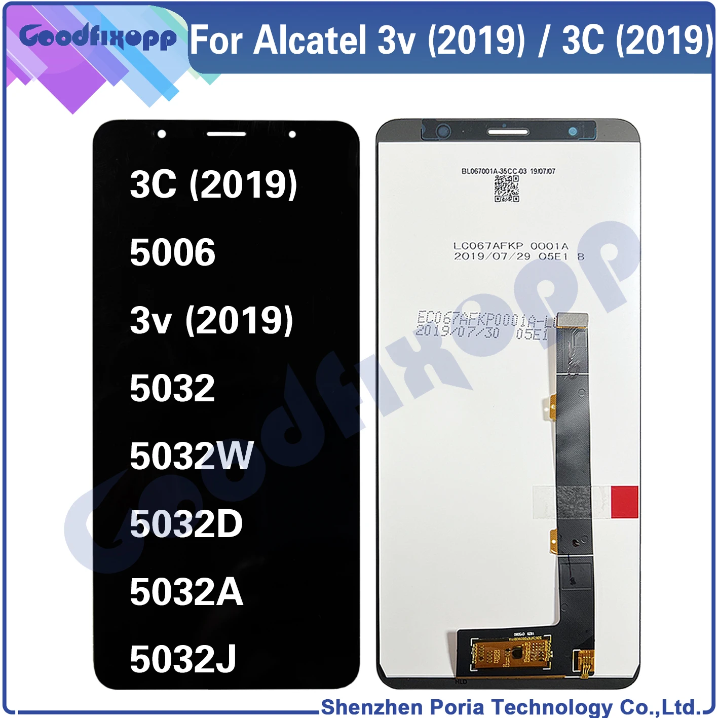 Для Alcatel 3v (2019) 5032 5032W 5032D 5032A 5032J ЖК-дисплей для Alcatel 3C (2019) 5006 Screen