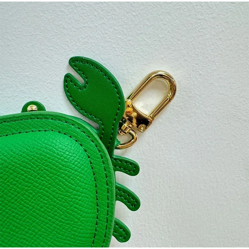 Krabben-Geldbörse, Mikrofaser-Leder, Mini-Geldbörse, Make-up-Kopfhörer-Aufbewahrungstasche, Schultasche zum Aufhängen, Anhänger, Handtasche, Charm-Zubehör – Detail 11