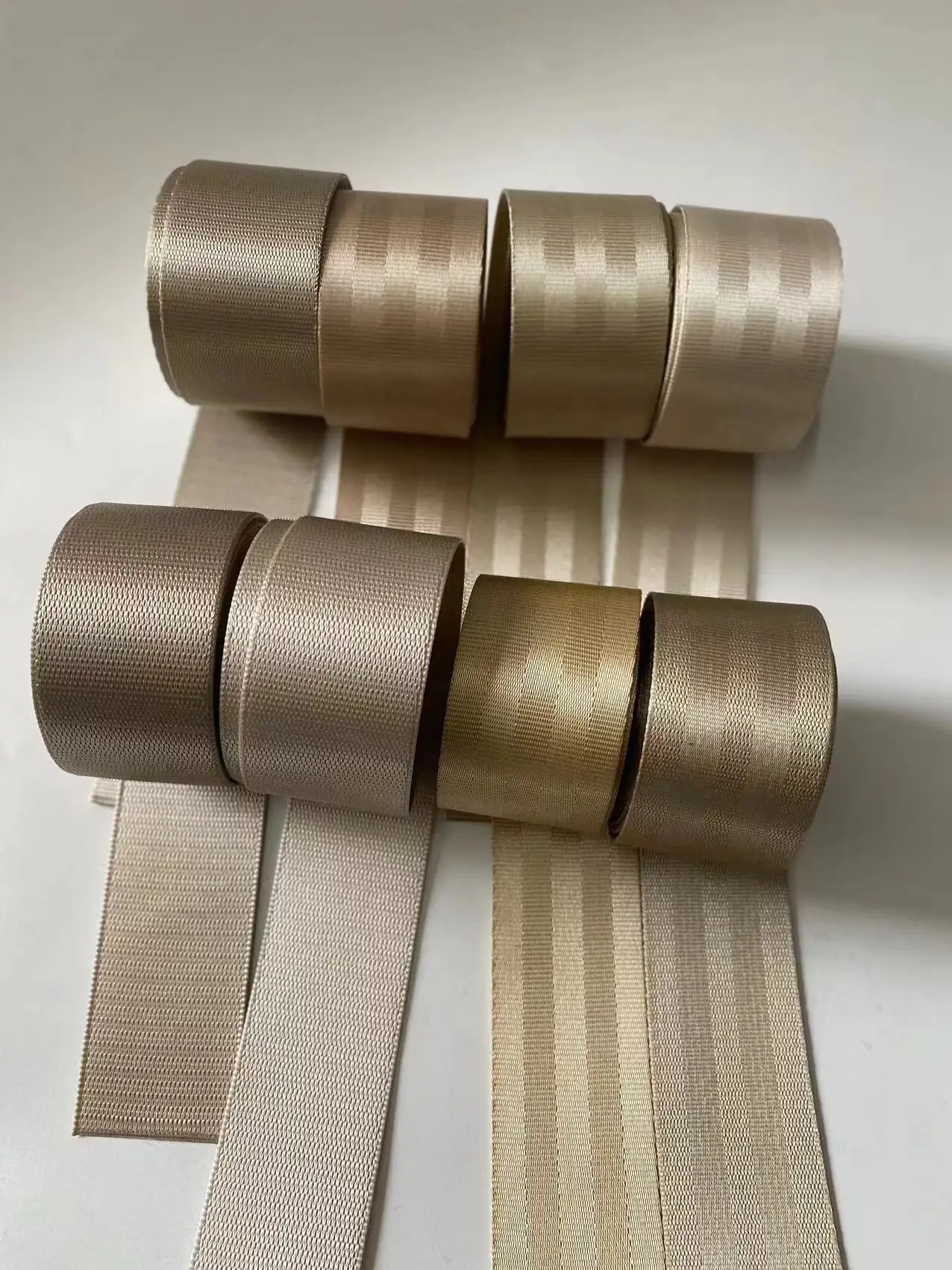 Joormom Beige Series Car Seat Belts Racing Car Modification Color Modification High-Strength Polyester Webbing