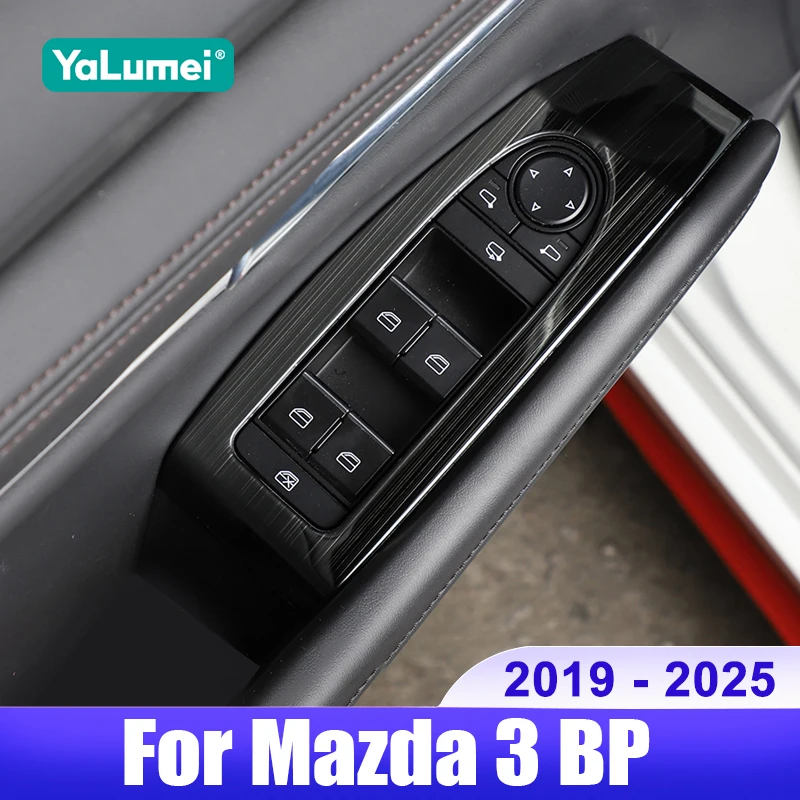 

For Mazda 3 BP 2019 2020 2021 2022 2023 2024 2025 Car Window Glass Lift Switch Button Panel Trim Cover Accessories