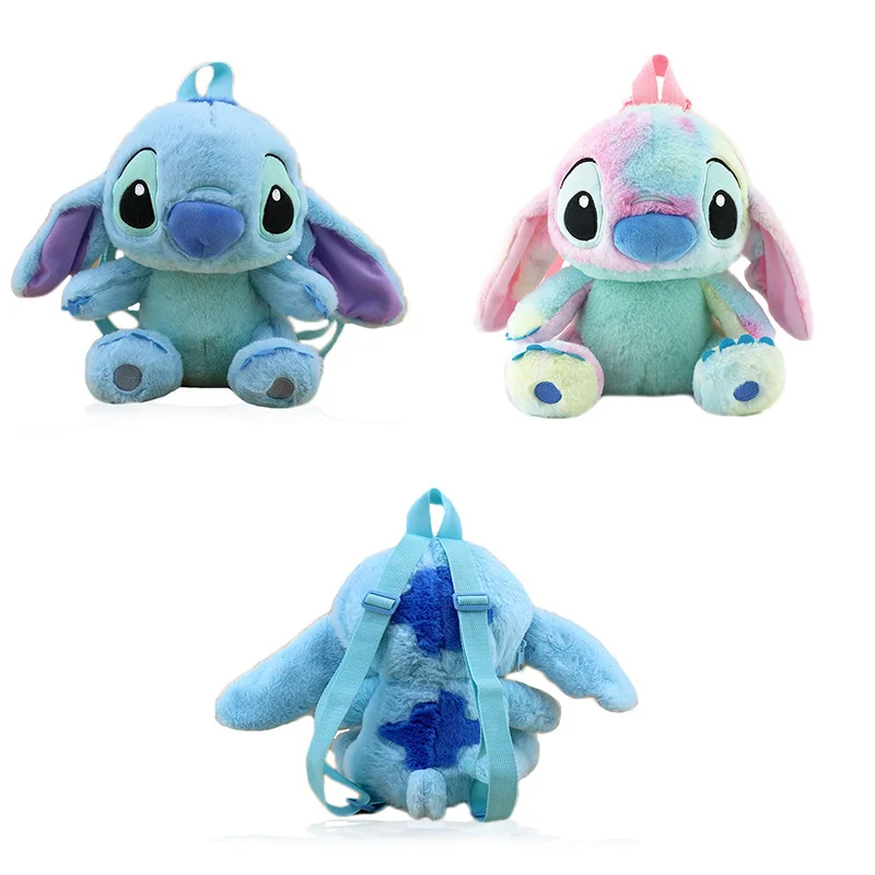 

2024 New Cartoon Lilo&Stitch Plush Backpack Student Kindergarten Schoolbag Women Bag Girls Gift Children Travel Bag Plush Toy