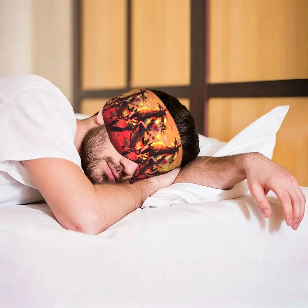 Anime Helluva Boss Striker sleep mask Light Blocking Portable Eye Cover for Girls Boys Travel Party Gift Eyeshade eyepatch view 6