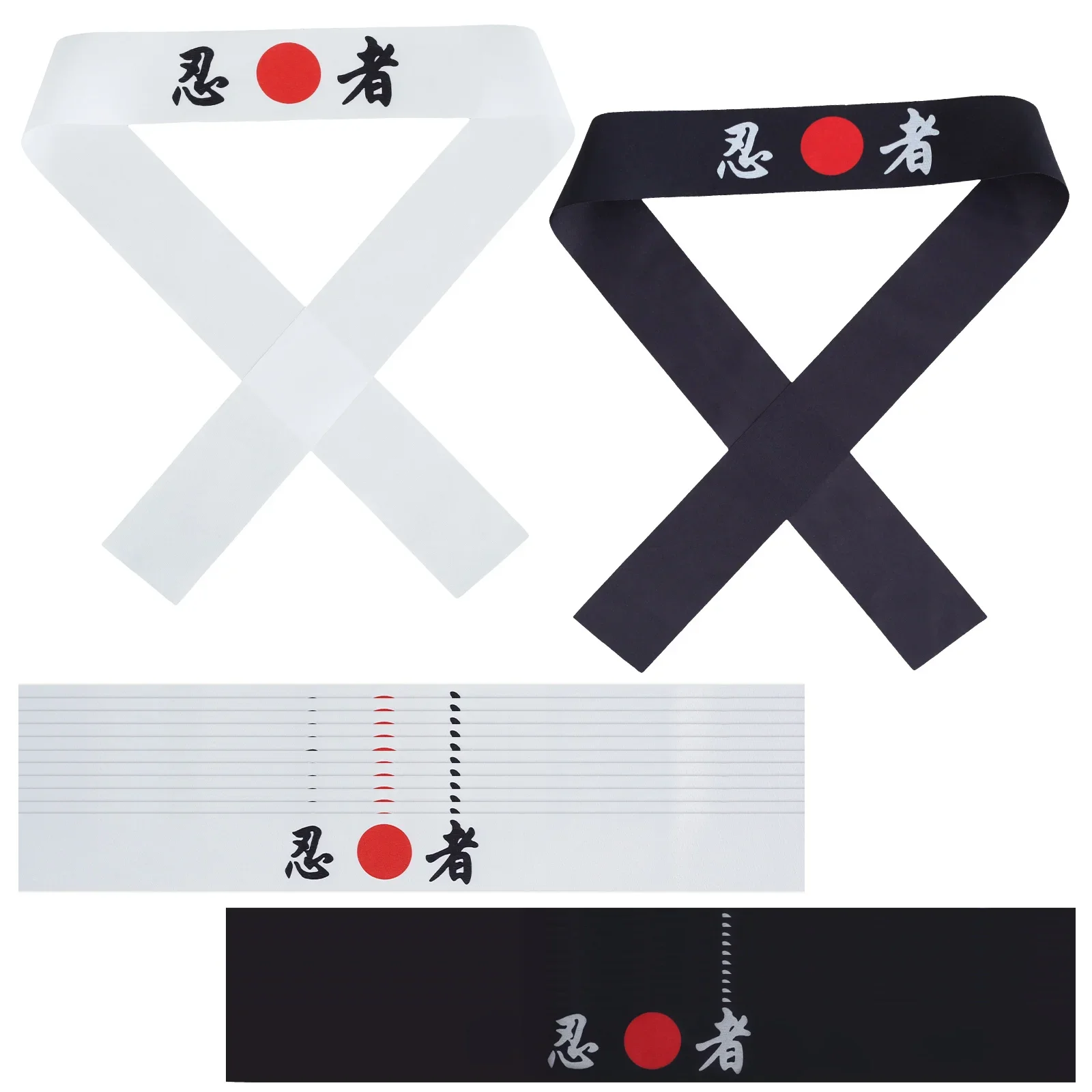 

24Pcs Karate Headband Comfort Sushi Chef Headband Reusable Head Tie Headband Karate Themed Decoration Headband for Karate Sports