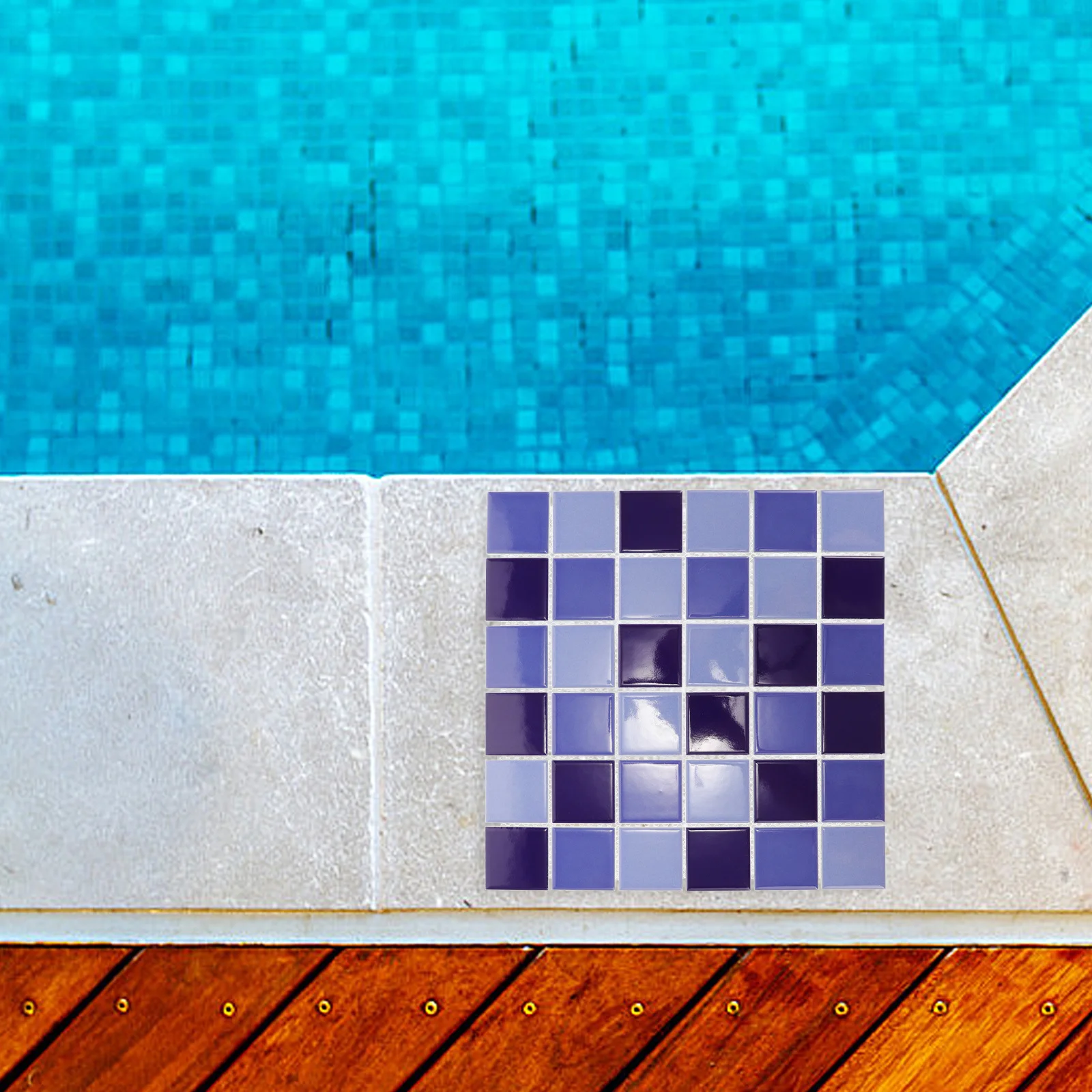 

36Pcs Pool Tiles Ceramic Waterproof for Outdoor Fish Pond Hotel Spa Bathrooms Walls Kitchen Floor Decorative Tile Set