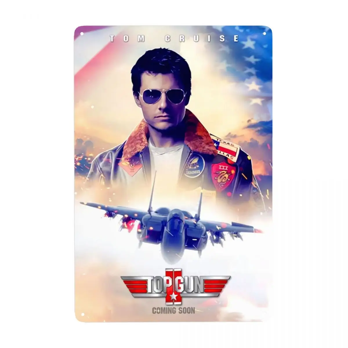 Tom Cruise Movie Top Gun Maverick Metal Tin Signs Custom Retro Plaque for Gate Garden Yard Man Cave Bar Home Decor