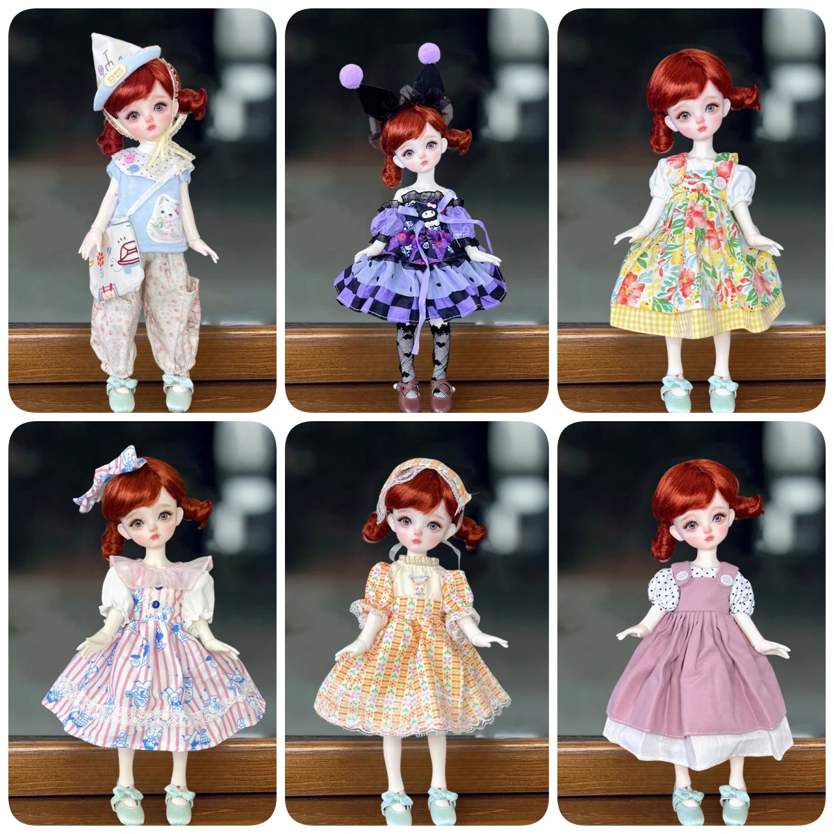 Doll Casual Princess Dress Clothes Accessories 1/6 BJD Doll Clothes 30cm Doll Cute Replacement Clothes