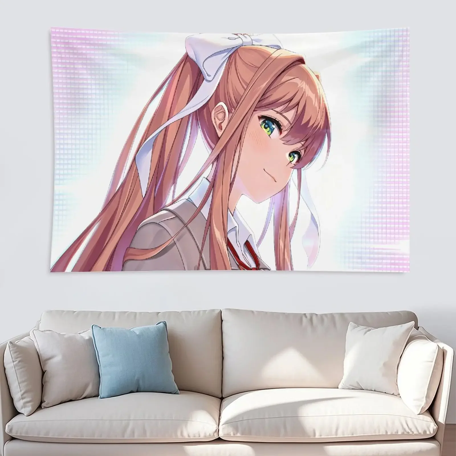 Doki Doki Literature Club Characte Flag Custom Flags for Bedrooms Advertising Outdoor Decorations Room Decoration Garage Flaga