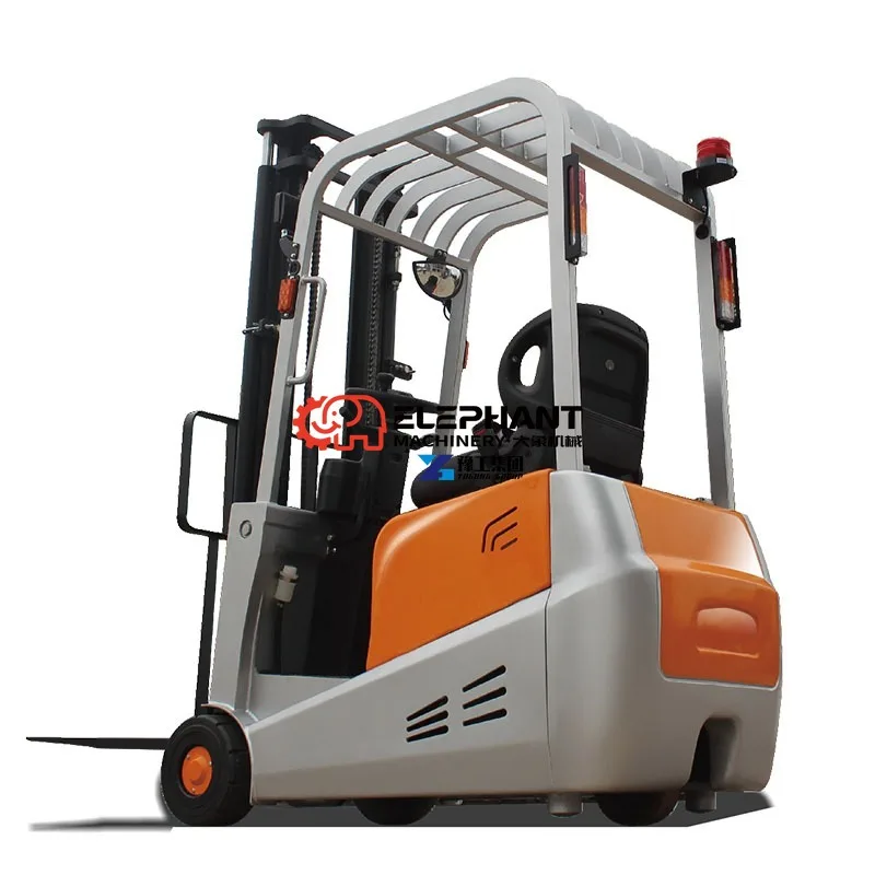 Compact 3Wheel Mini Electric Battery Forklift Truck 1000kg 1500kg Optional Load Capacity Flexible Narrow Aisle Lifting Equipment