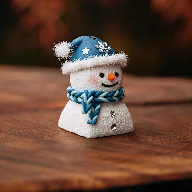 Christmas Snowman Keycaps Handmade Personalized Keycaps Customizion Keycaps Compatible with Mechanical Keyboards Accessories