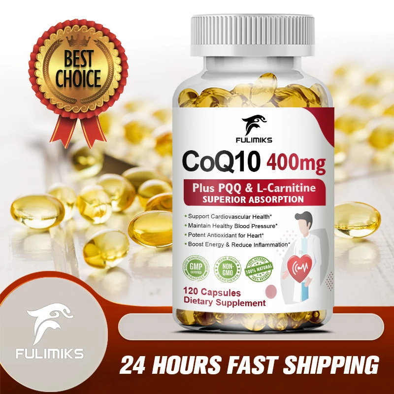 

CoQ10 Softgels, Super Absorption, Antioxidant, for Heart Health, Energy Production, Immune Boost