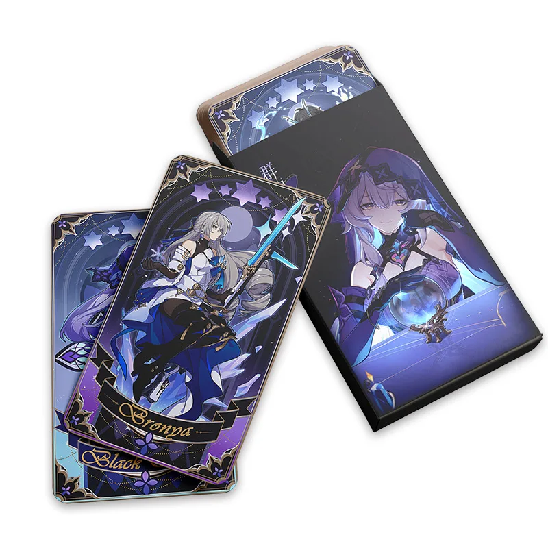 Nuevo juego Borad HONKAI:STAR RAIL FABLE OF STARS juego de cartas de Tarot juego de 14 hojas 8x14cm Sparkle RuanMei Black Swan Kafka