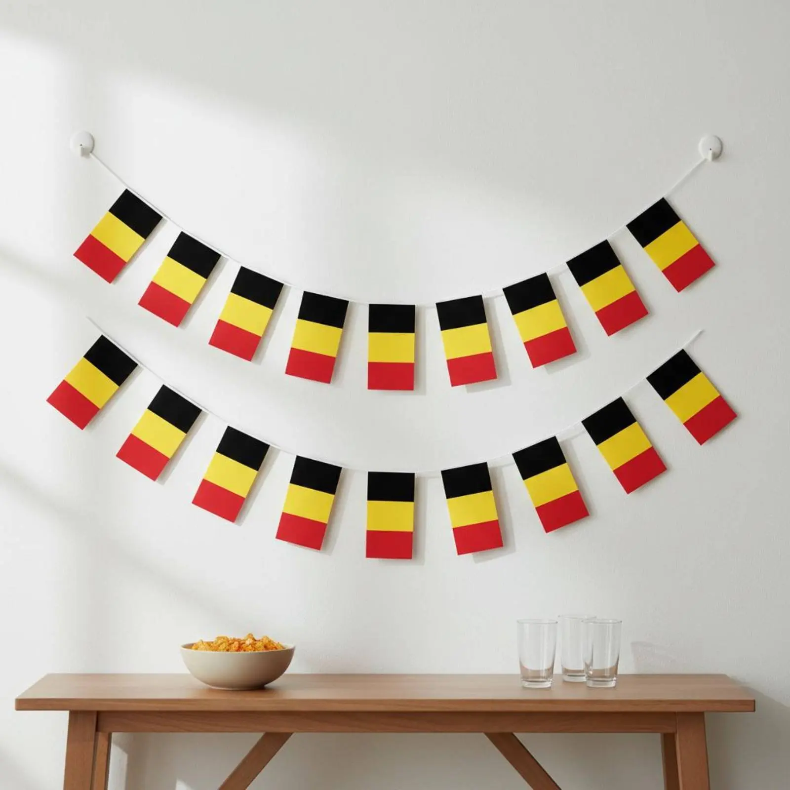 

32 Pieces Nations Flag Banner Long-Lasting World Flags Bunting World Countries Bunting Banner Double-Sided Printing Event