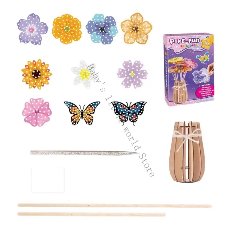 Flor Press Craft Set para crianças Atividade tecelagem Diy Projeto plástico seguro Educational Handmade Toy Creative Gift