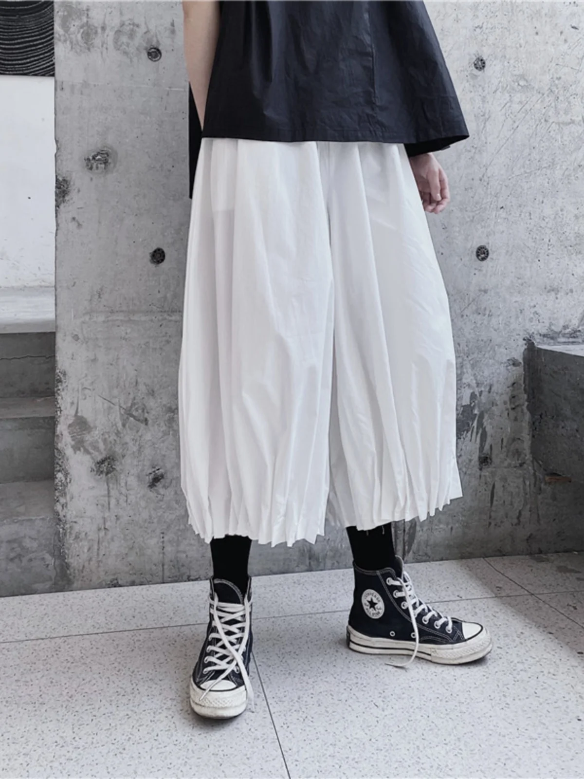 

Темные женские брюки в японском стиле, свободные, больших размеров, фасона «фонарик», тонкие, прямые, широкие, летние, новинка