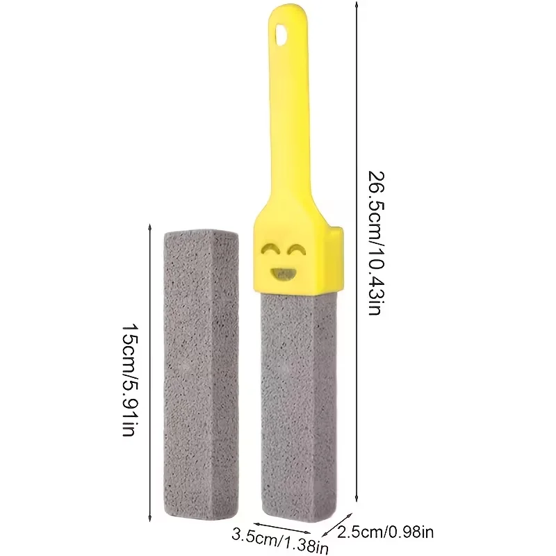 2 Pumice Cleaning Sticks + 2 Handle, Hard Water Ring Stain Remover, Suitable for Toilets, Bathtubs, Stovetops, Pools, Sinks, Kit
