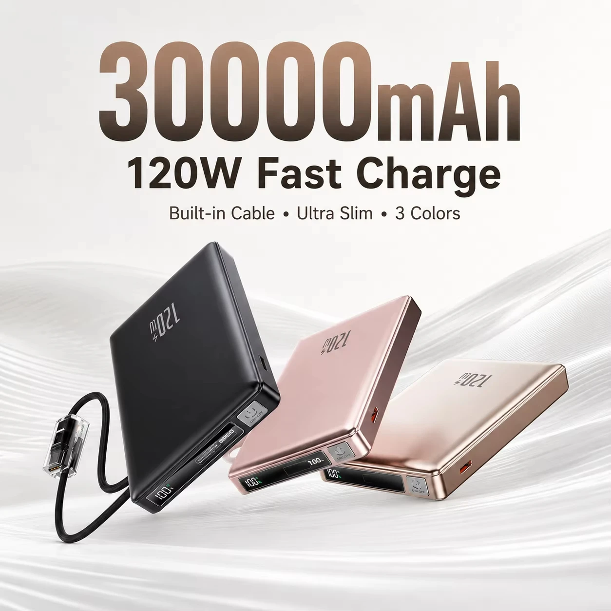 OnePlus 22.5WFast Charging USB C Power Bank 500000mAh Mini Portable Charger for iPhone 15 16 Android Devices Travel Battery Pack