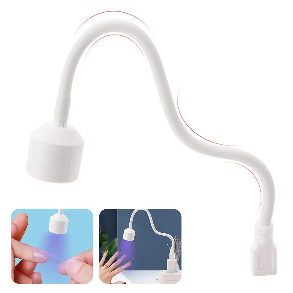 Mini lampadine a LED a luce UV asciugatura rapida lampada per unghie adesiva in Gel UV torce elettriche asciugatrice strumento per unghie colla leggera UV Q9I5