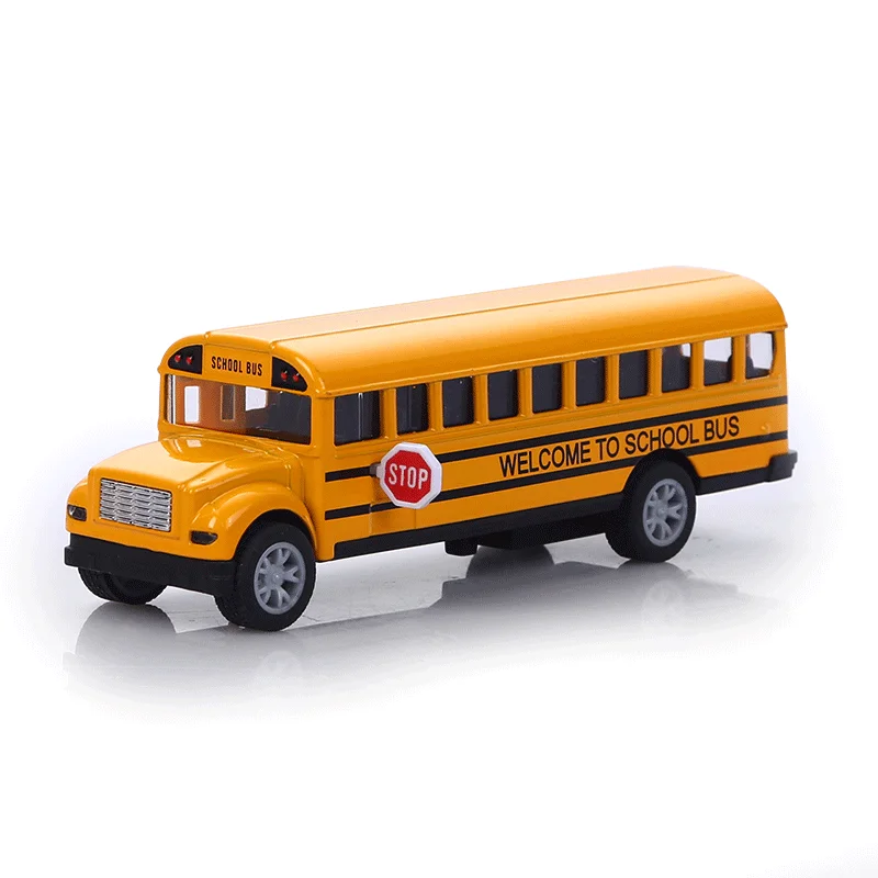 1: 32 School Bus Taxi Alloy Car Model Boy Birthday Gift Puzzle Toy