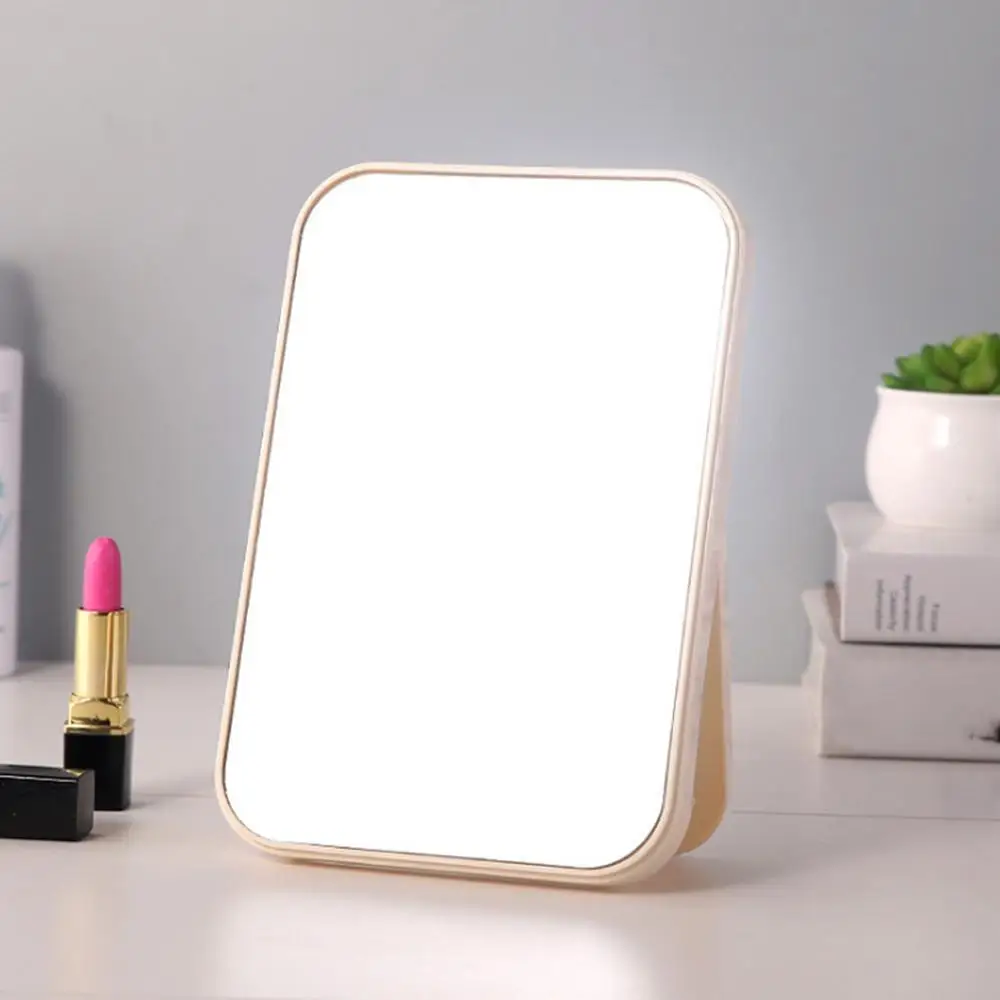 

Small Folding Makeup Mirror Portable Makeup Mirror Student Dormitory Desktop Desktop Small Mirror Wholesale Square Mirrors 20CM