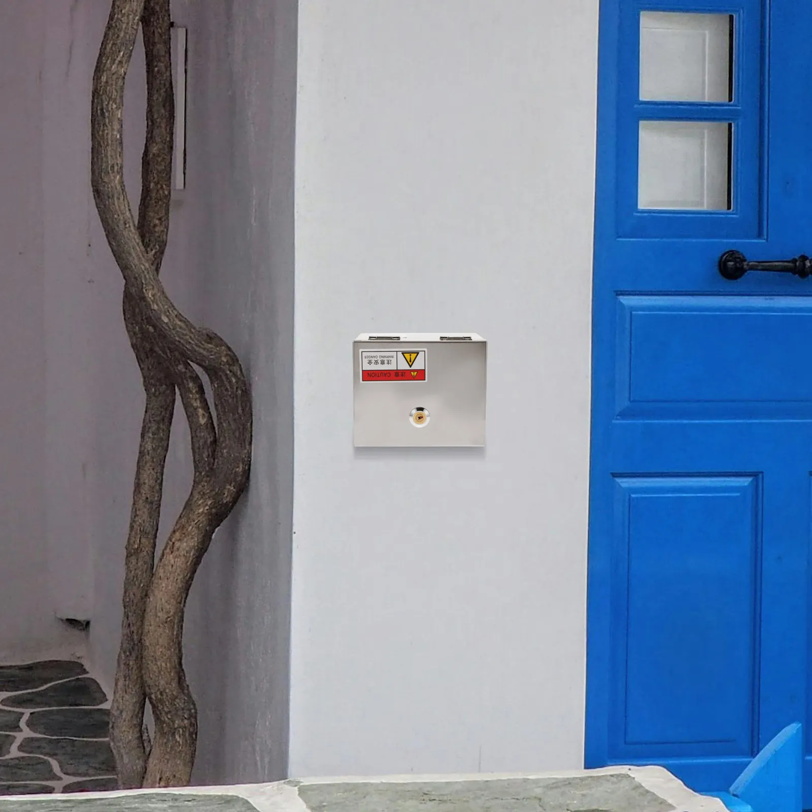 Stainless Steel Outdoor Electrical Box Socket Protective Enclosure Lock Safety Protection Outdoor Charging Station Metal Socket