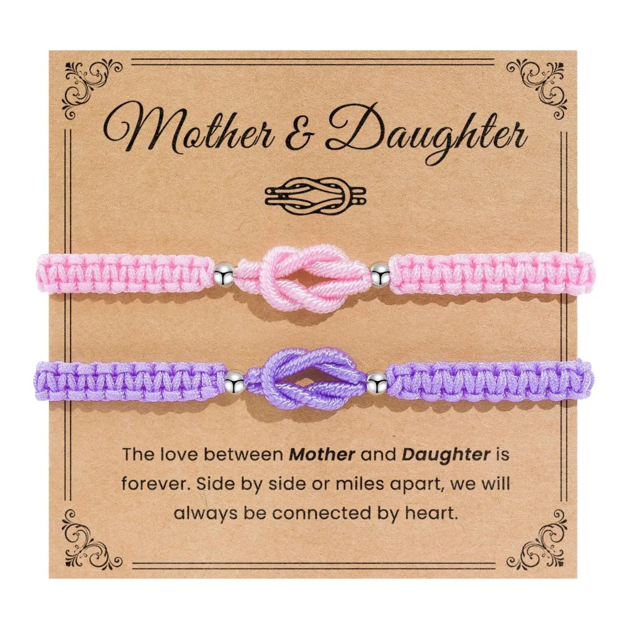 Pinky Promise Knot Couples Bracelets Anniversary Christmas Valentines I Love You Gifts for Boyfriend Girlfriend Women Men view 2