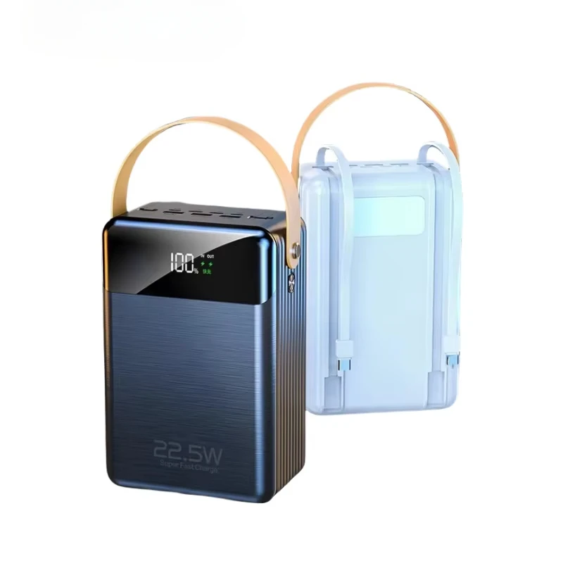 

Factory Outdoor Big Capacity 100000mah Power Bank With Camping Lights Built in Cable 22.5W PD Fast Charging Super Powerbank