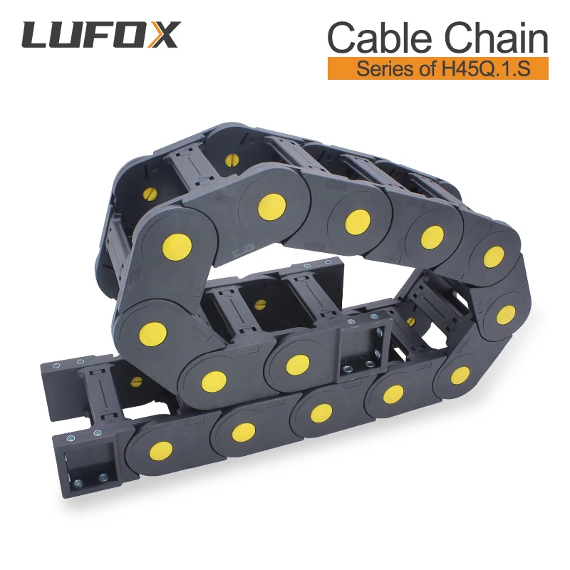 Picture 3: High quality 1-meter cable drag chain. Series of H45Q.1.S-Bridge type open of both side