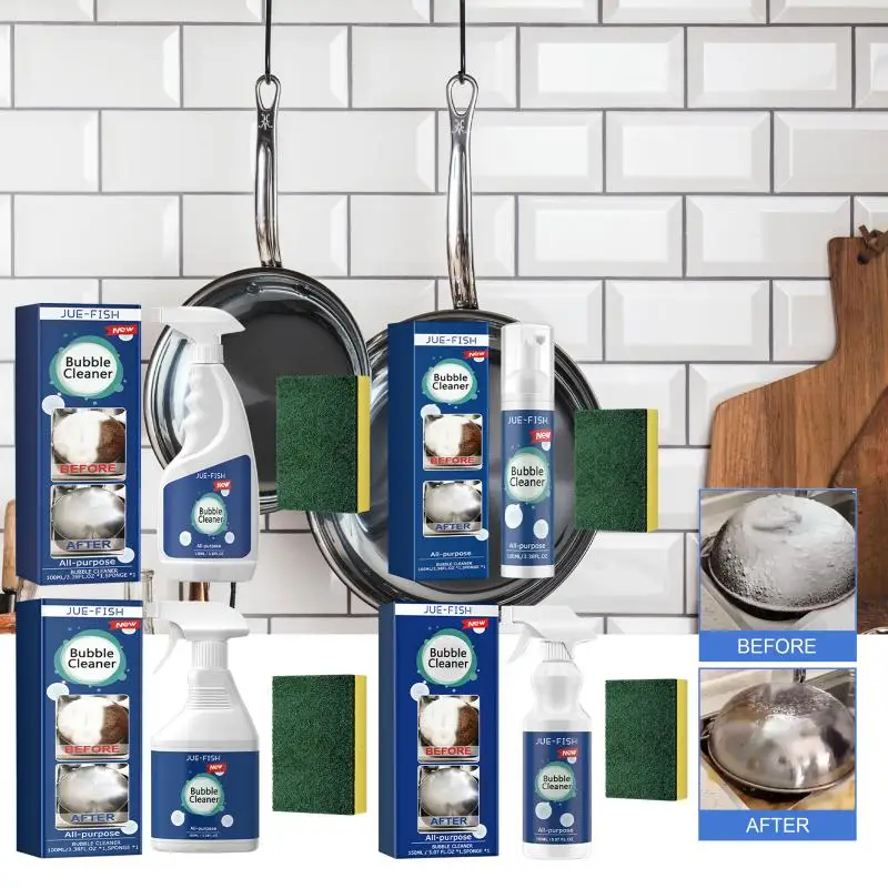 

All Purpose Bubble Cleaner Kitchen Grease Grime Cleaner Cookware Heavy Oil Cleaning Rust Remover Multipurpose Oil Cleaning Foam