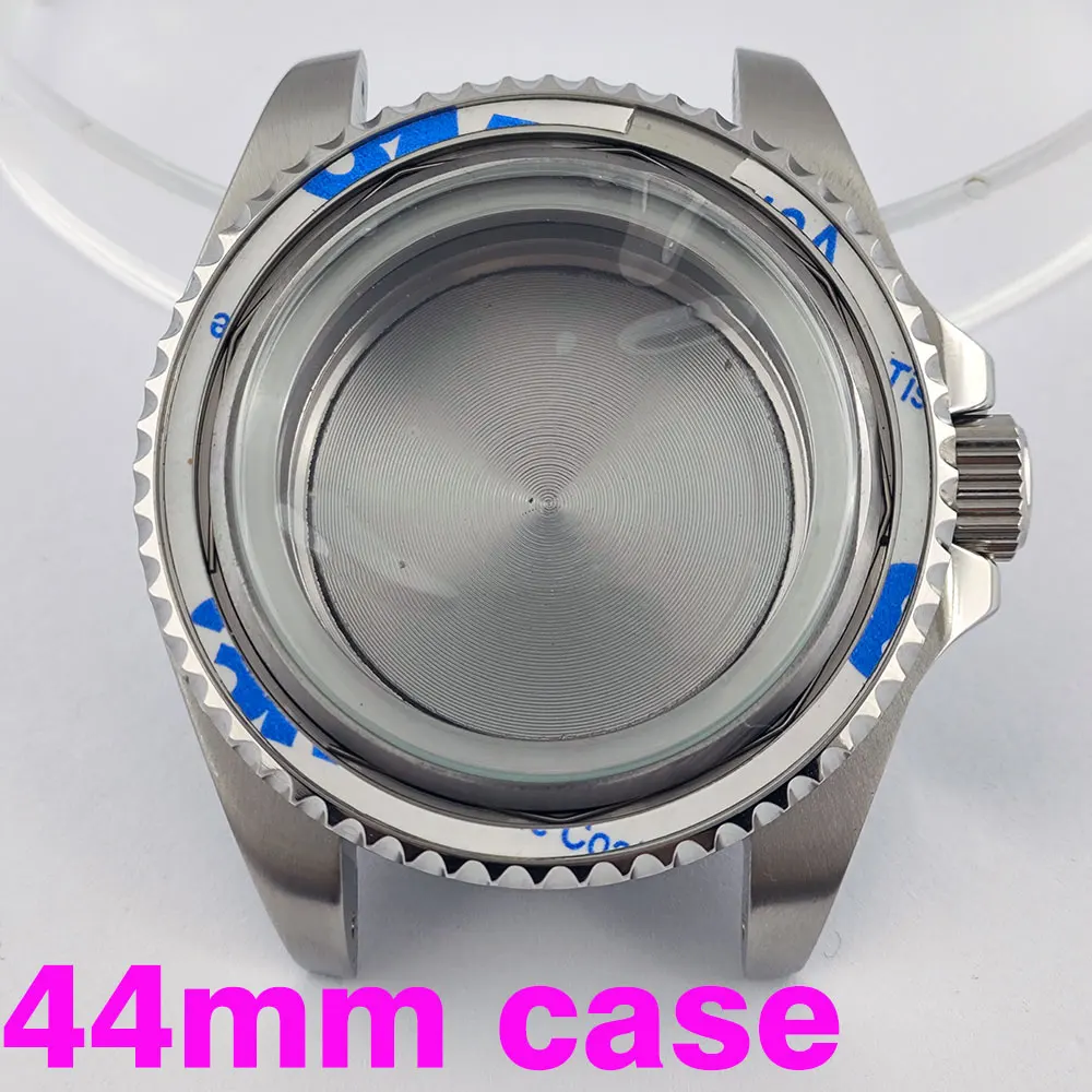 NH35 CASE 44mm Deep Sea Silver Gold case Sapphire Crystal GMT bezel fits NH34 NH35 NH36 NH38 NH39 NH70 NH72 movement