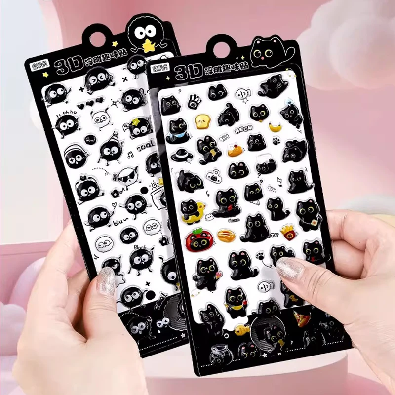 

Cute Animal Cat and Dogs Sticker 3d Relief Sticker Scrapbooking Diy Diary Decor Journaling Stationery Kawaii Stickers
