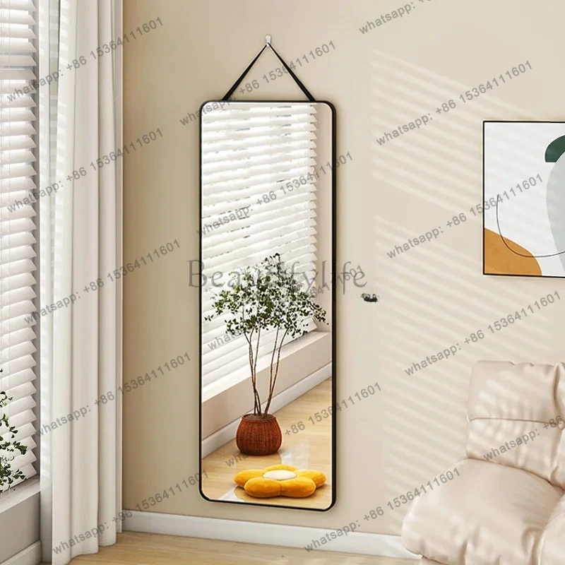 bedroom dressing wall self-adhesive full body lanyard mirror home girls dormitory wall fitting mirror